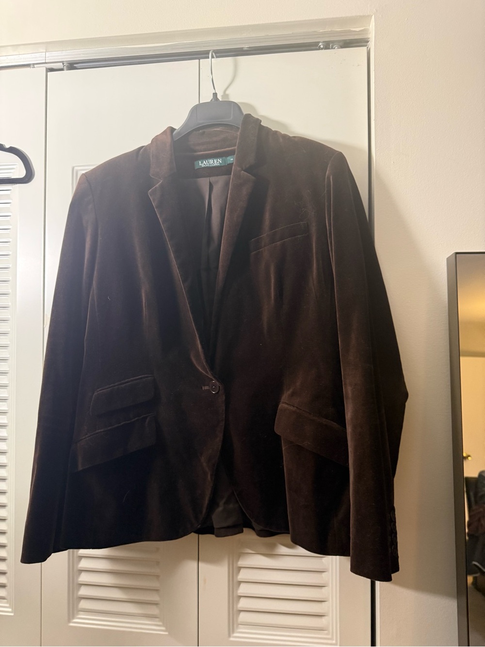 Ralph Lauren Dark Brown Velvet Blazer